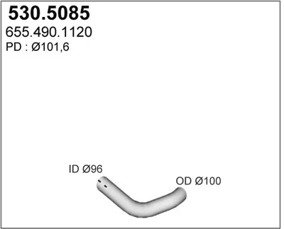 Tubo de escape ASSO 530.5085