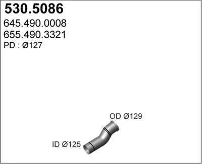 Tubo de escape ASSO 530.5086