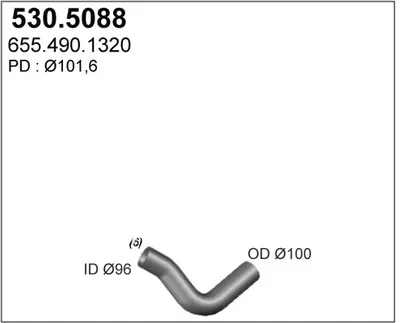 Tubo de escape ASSO 530.5088