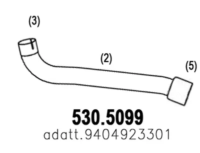 Tubo de escape ASSO 530.5099