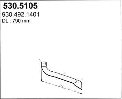 Tubo de escape ASSO 530.5105