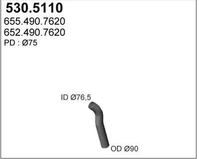 Tubo de escape ASSO 530.5110