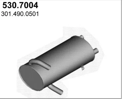 Silenciador central/posterior ASSO 530.7004
