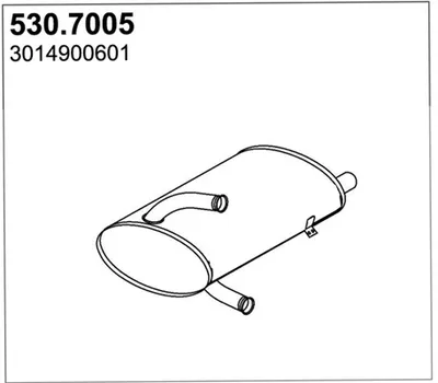 Silenciador central/posterior ASSO 530.7005