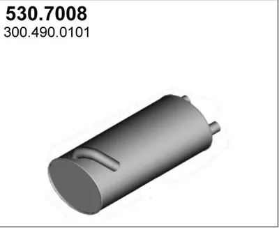 Silenciador central/posterior ASSO 530.7008
