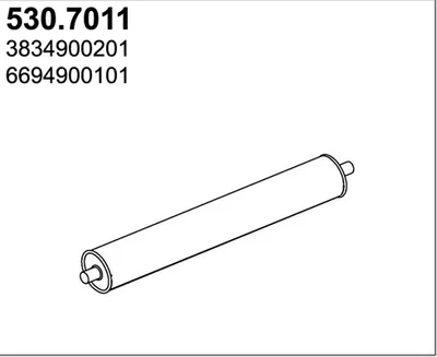 Silenciador central/posterior Mercedes-Benz T2/LN1 Van · Mercedes-Benz T2/LN1 Platform/Chassis