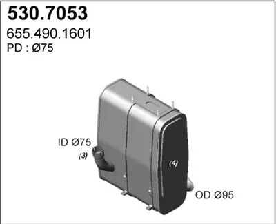 Silenciador central/posterior ASSO 530.7035