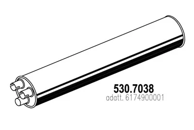 Silenciador central/posterior ASSO 530.7038