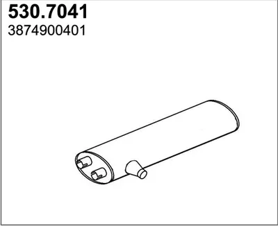 Silenciador central/posterior ASSO 530.7041