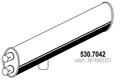 Silenciador central/posterior ASSO 530.7042