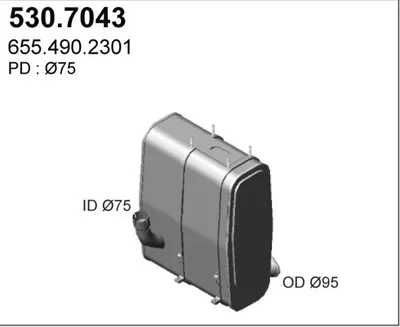 Silenciador central/posterior ASSO 530.7043