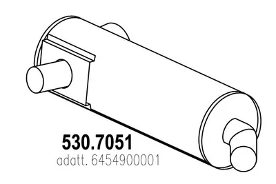 Silenciador central/posterior ASSO 530.7051