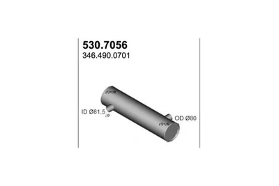 Silenciador central/posterior ASSO 530.7056