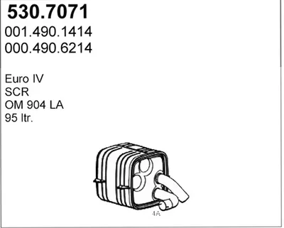 Silenciador central/posterior ASSO 530.7071