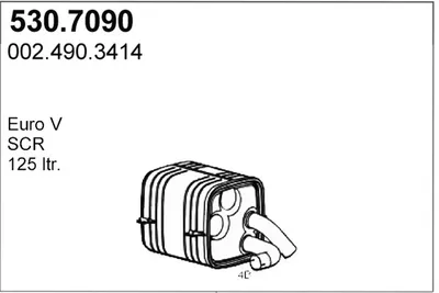 Silenciador central/posterior ASSO 530.7090