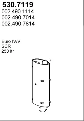 Silenciador central/posterior ASSO 530.7119