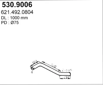 Tubo de escape ASSO 530.9006