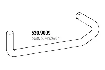 Tubo de escape ASSO 530.9009