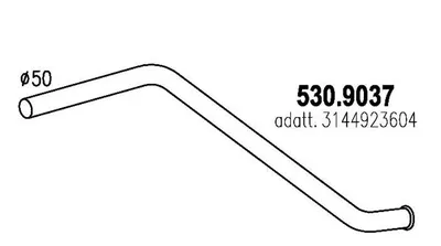 Tubo de escape ASSO 530.9037