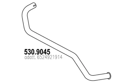 Tubo de escape ASSO 530.9045