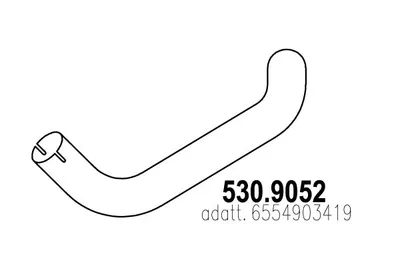 Tubo de escape ASSO 530.9052