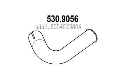 Tubo de escape ASSO 530.9056