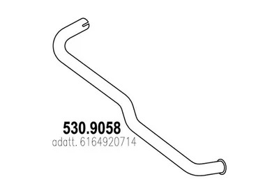 Tubo de escape ASSO 530.9058