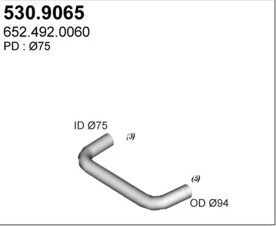 Tubo de escape ASSO 530.9065