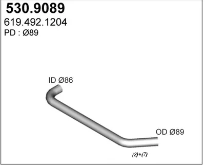 Tubo de escape ASSO 530.9086