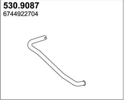 Tubo de escape ASSO 530.9087