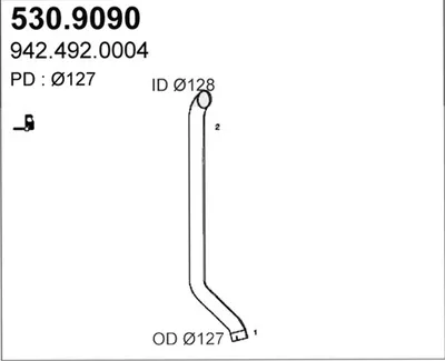 Tubo de escape ASSO 530.9090