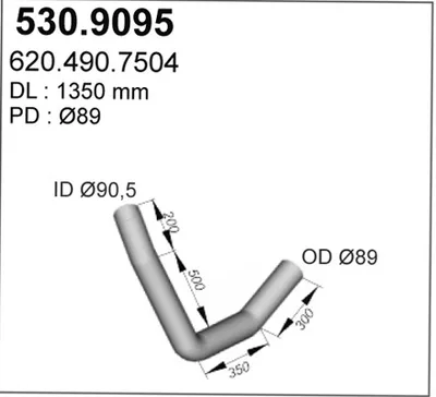 Tubo de escape ASSO 530.9095