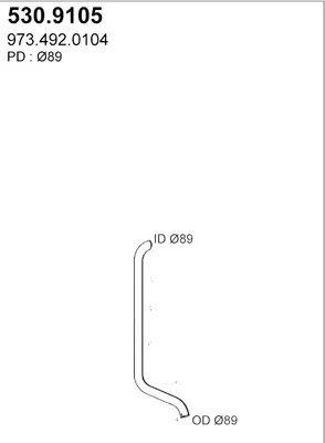 Tubo de escape ASSO 530.9105