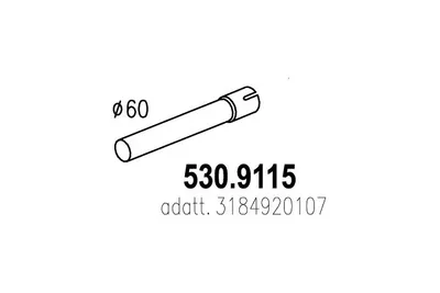 Tubo de escape ASSO 530.9115