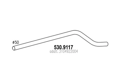 Tubo de escape ASSO 530.9117