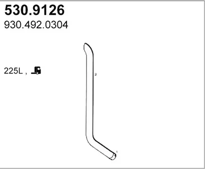 Tubo de escape ASSO 530.9126