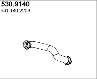 Tubo de escape ASSO 530.9140