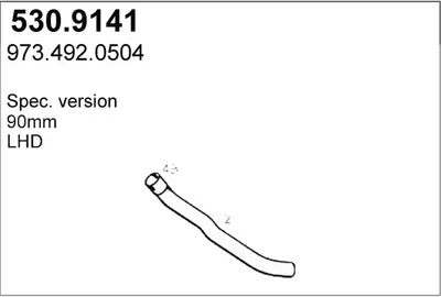 Tubo de escape ASSO 530.9141