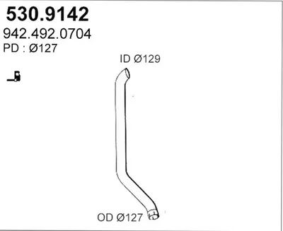 Tubo de escape ASSO 530.9142