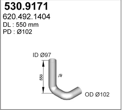 Tubo de escape ASSO 530.9171