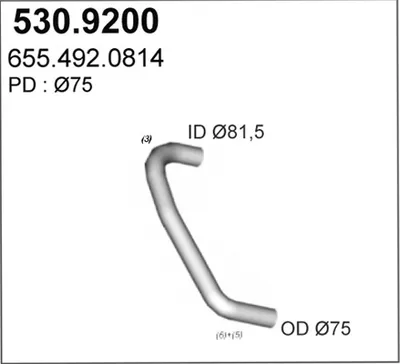 Tubo de escape ASSO 530.9200