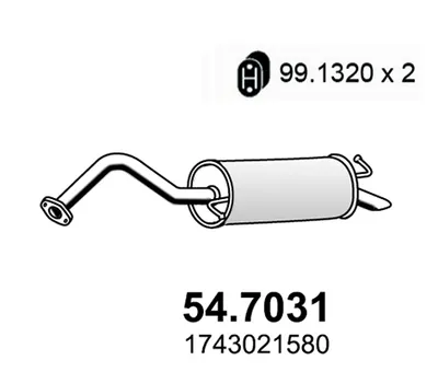 Silenciador posterior Toyota PRIUS Liftback