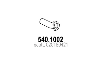 Tubo de escape ASSO 540.1002