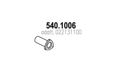 Tubo de escape ASSO 540.1006