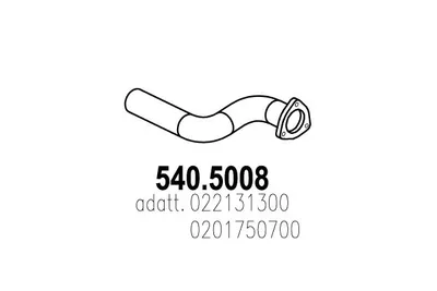 Tubo de escape ASSO 540.5008