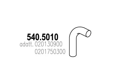 Tubo de escape ASSO 540.5010