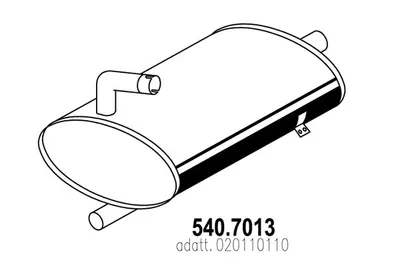 Silenciador central/posterior ASSO 540.7013