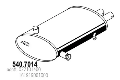 Silenciador central/posterior ASSO 540.7014