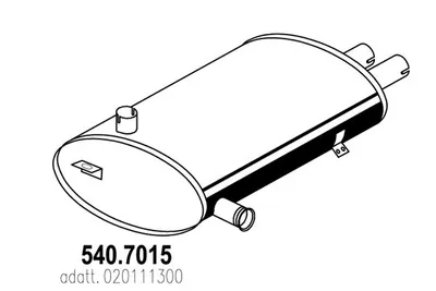 Silenciador central/posterior ASSO 540.7015