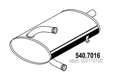 Silenciador central/posterior ASSO 540.7016